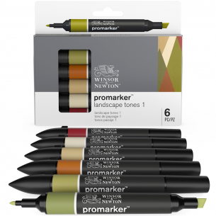 Promarker Landscape Tone Set One (6pc) Promarker Landscape Tone Set One (6pc)