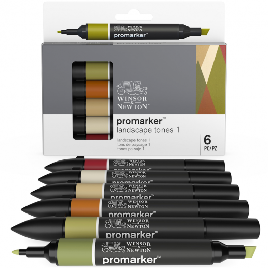 Promarker Landscape Tone Set One (6pc) Promarker Landscape Tone Set One (6pc)