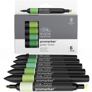 Promarker Green Tone Set (6pc)