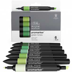 Promarker Green Tone Set (6pc) Promarker Green Tone Set (6pc)