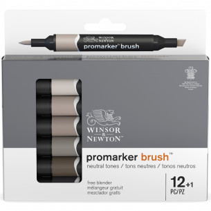 Promarker Brush Neutral Tone Set (12 + 1)