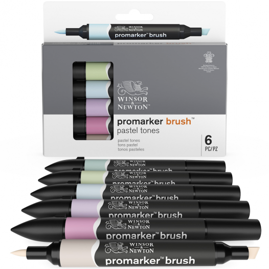 Promarker Brush Pastel Tone Set (6pc) Promarker Brush Pastel Tone Set (6pc)