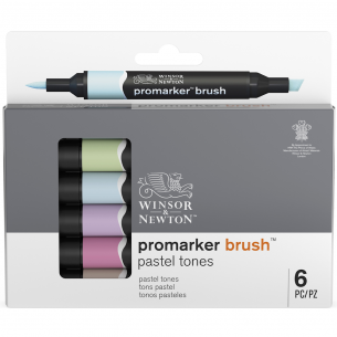 Promarker Brush Pastel Tone Set (6pc) Promarker Brush Pastel Tone Set (6pc)