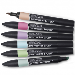 Promarker Brush Pastel Tone Set (6pc)