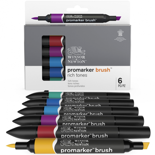 Promarker Brush Rich Tone Set (6pc)