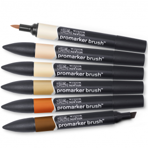 Promarker Brush Skin Tone Set (6pc) Promarker Brush Skin Tone Set (6pc)