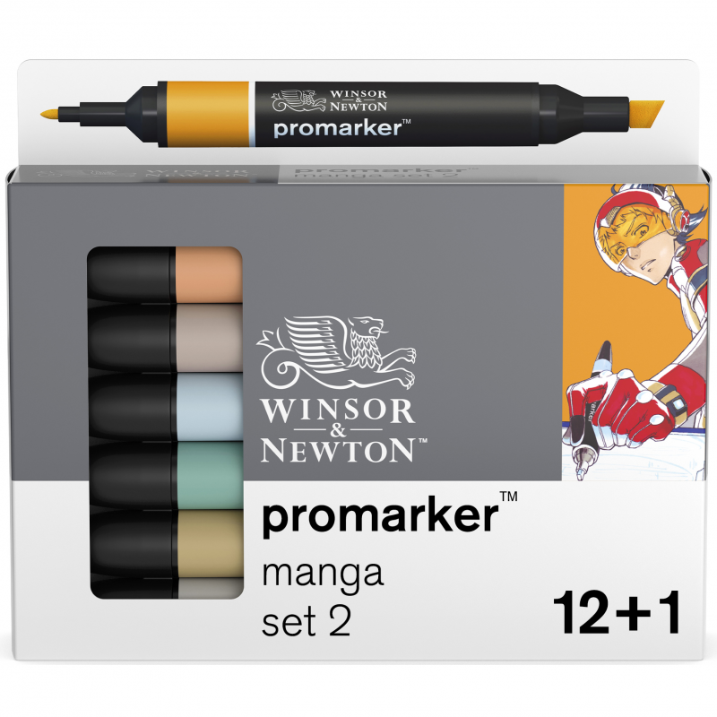 Winsor & Newton Promarker Manga Set Two (13pc) | Cowling & Wilcox Ltd.