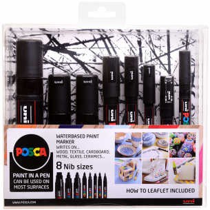 POSCA Marker Assorted Black Set (8pc) POSCA Marker Assorted Black Set (8pc)