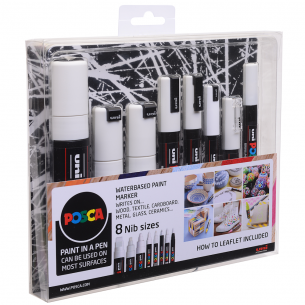 POSCA Marker Assorted White Set (8pc) POSCA Marker Assorted White Set (8pc)