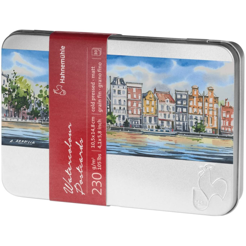 Watercolour A6 Postcard Tin (30pc)