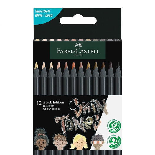 Faber-Castell Black Edition Supersoft Coloured Pencils Wallet of 50 or 100  