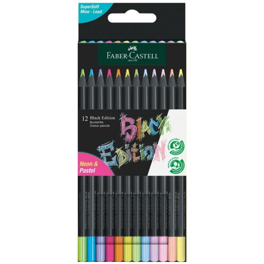 Faber-Castell Sparkle Colour Pencil Pastel Tin (12pc)