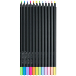 Black Edition Colour Pencils Neon + Pastel Set (12pc)