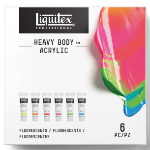 Professional Heavy Body Acrylic Fluorescent Set (6 x 59ml)