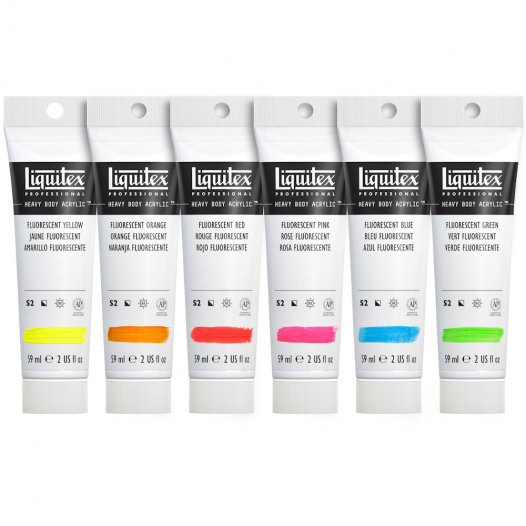 Pro Heavy Body Acrylics Fluorescent Set (6pc)