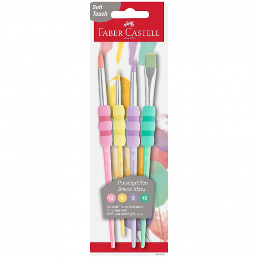 Soft-Touch Synthetic Pastel Brush Set (4pc)