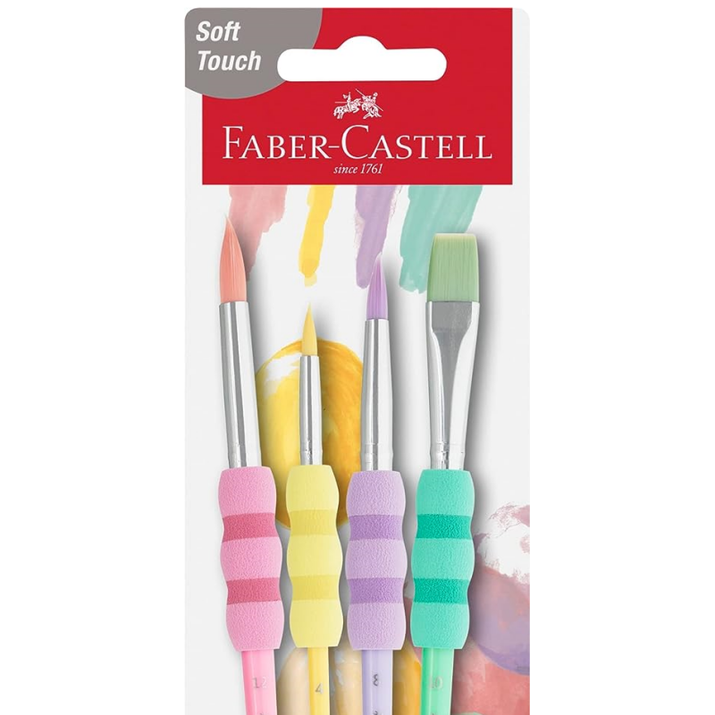 Soft-Touch Synthetic Pastel Brush Set (4pc)