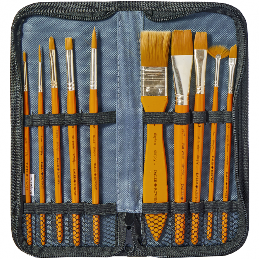 Simply Gold Taklon Brush Zip Case (11pc)