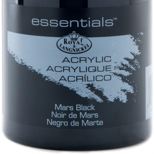 Essentials Acrylic Colour Mars Black (500ml)