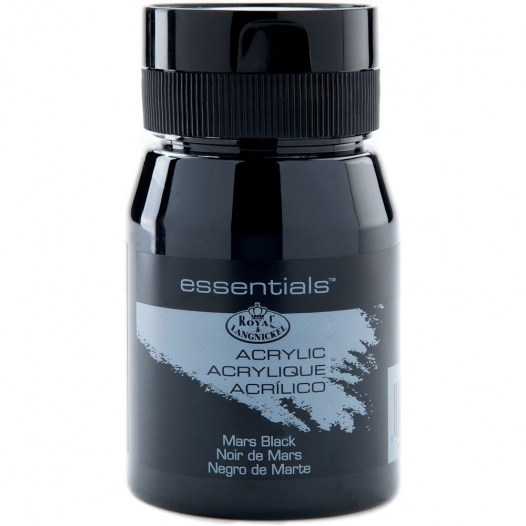 Essentials Acrylic Colour Mars Black (500ml)