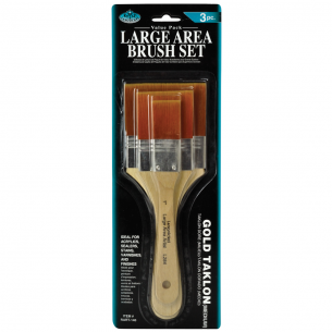 Flat Gold Taklon Large Area Brush Set (3pc) Flat Gold Taklon Large Area Brush Set (3pc)