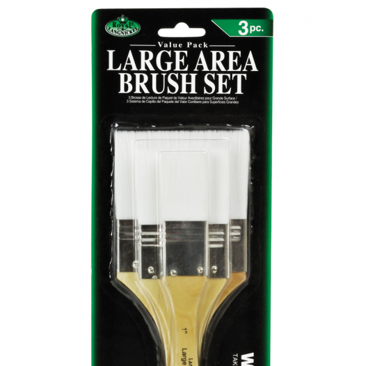 Flat White Taklon Large Area Brush Set (3pc) Flat White Taklon Large Area Brush Set (3pc)