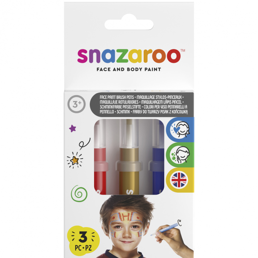 Snazaroo Face Paint Brushes 3-Set