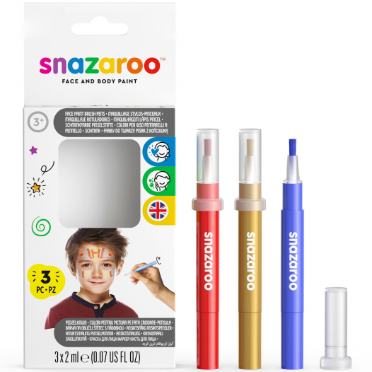 Face Paint Brush Pen Adventure Set (3pc)