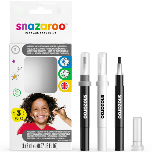 Face Paint Monochrome Brush Pens (3pc) Face Paint Monochrome Brush Pens (3pc)
