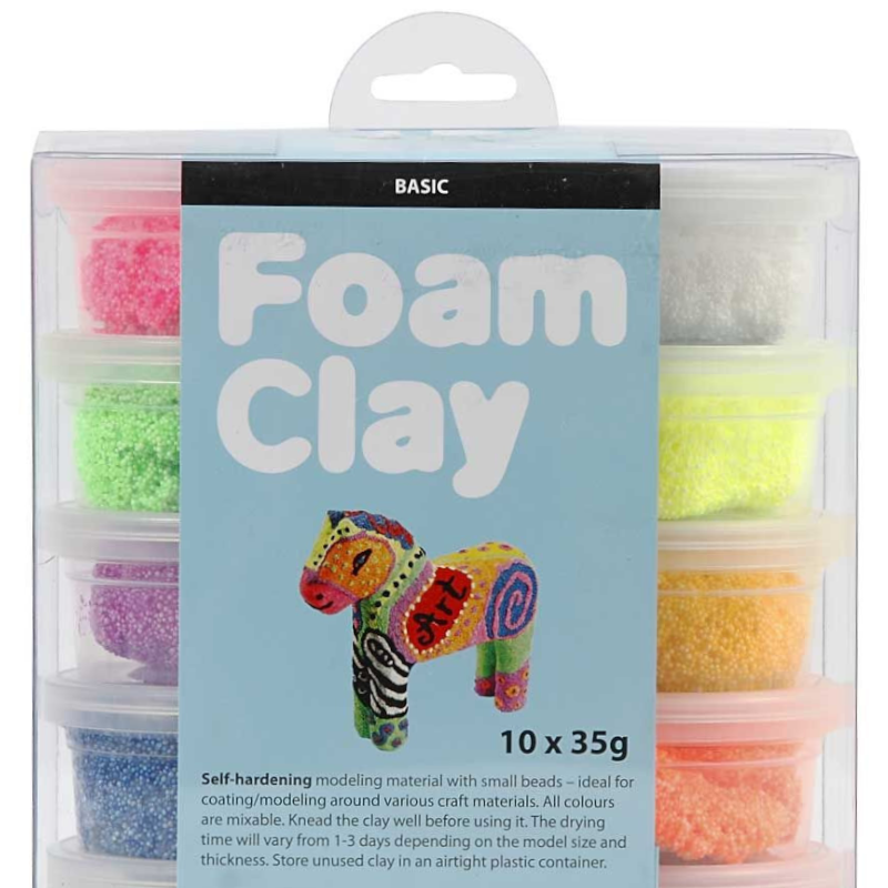 Foam Clay Basic Colour Set (10pc)