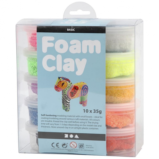 Foam Clay Basic Colour Set (10pc)