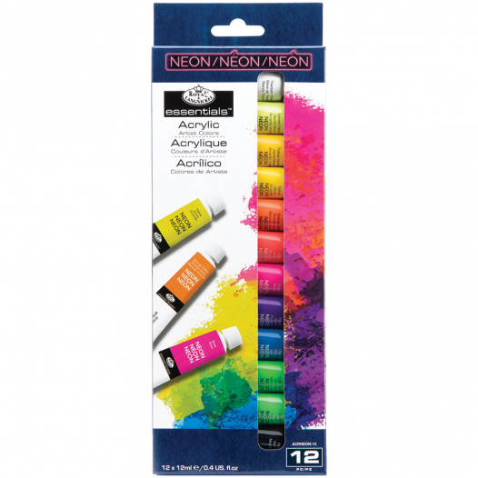 Essentials Acrylic Colour Neon Set (12pc)