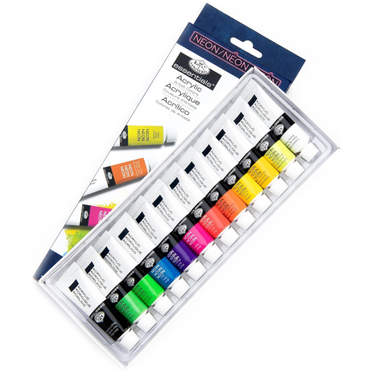 Essentials Acrylic Colour Neon Set (12pc)