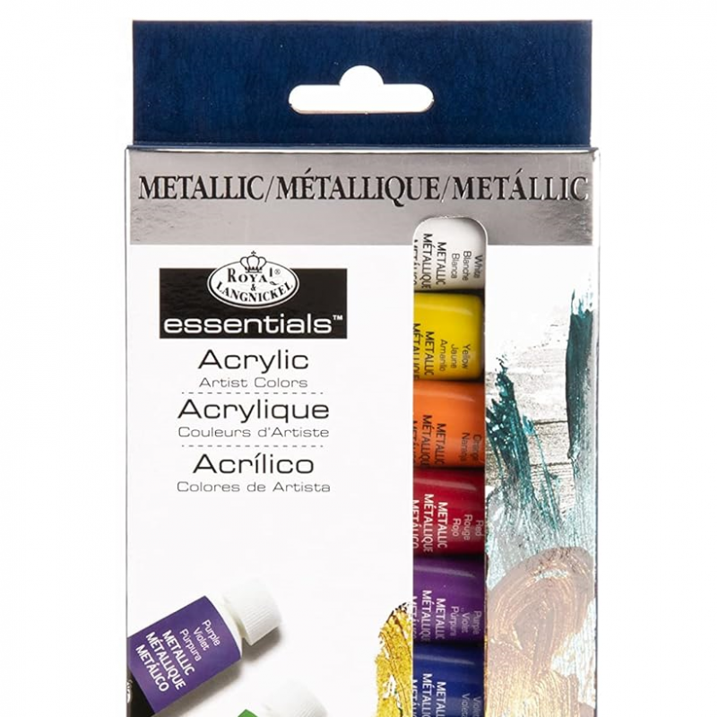 Essentials Acrylic Colour Metallic Set (12pc)