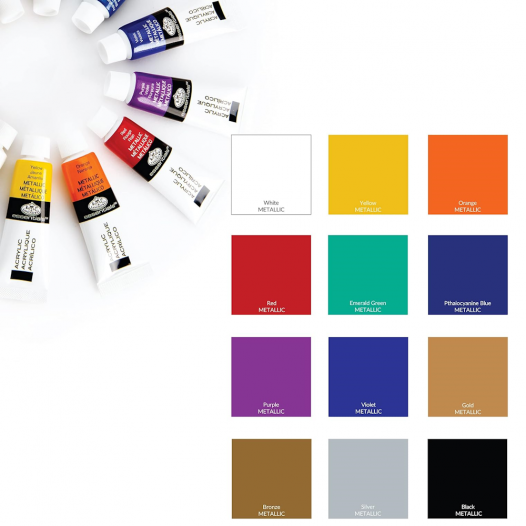 Essentials Acrylic Metallic Set (12pc)