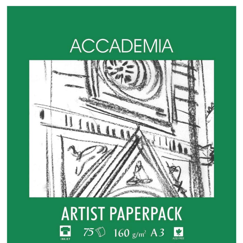 Accademia A3 Cartridge Paper Pack (160gsm)