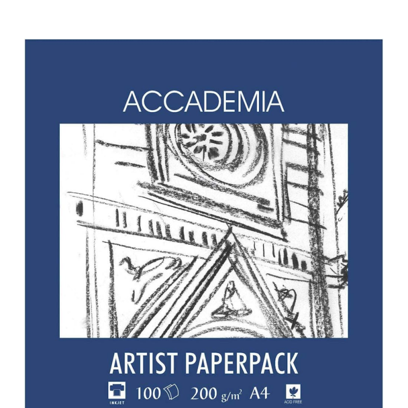 Accademia A4 Cartridge Paper Pack (200gsm)