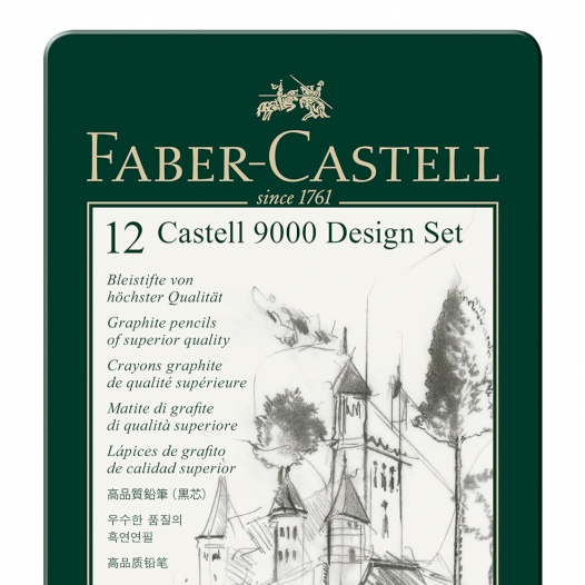 9000 Graphite Pencil Design Tin (12pc) 9000 Graphite Pencil Design Tin (12pc)
