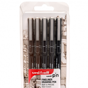 PIN Assorted Dark Tone Drawing Pen Set (5pc)