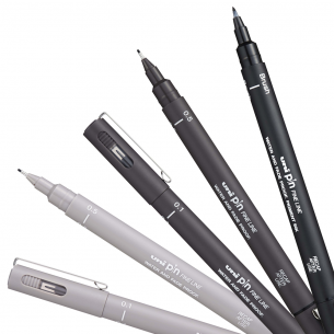 PIN Assorted Grey Tone Drawing Pen Set (5pc)