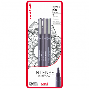 PIN Intense Charcoal Drawing Pen Set (3pc)