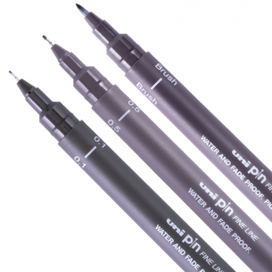 PIN Intense Charcoal Drawing Pen Set (3pc)