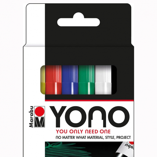 Marabu Neon Yono Markers 4-Pack Glitter