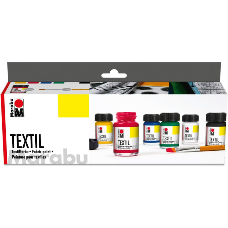Textil Fabric Paint Starter Set (6 x 15ml)