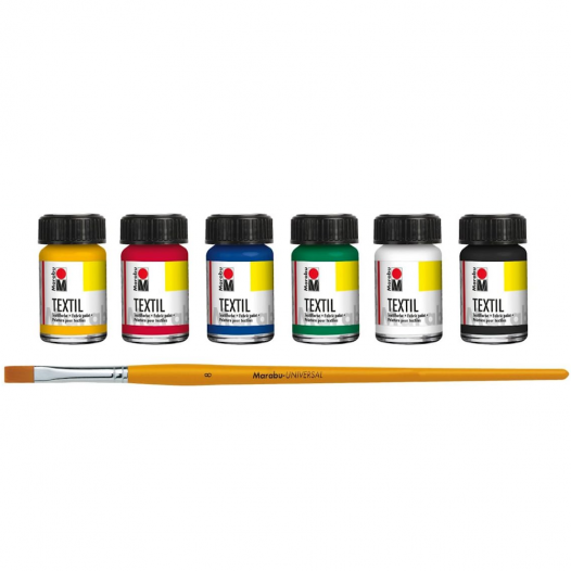 Textil Fabric Paint Starter Set (6 x 15ml)