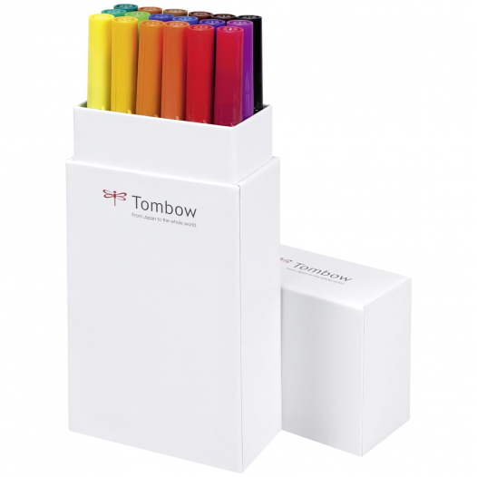 ABT Dual Brush Pen Primary Colour Box (18pc)
