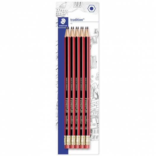Tradition 112 Eraser-Tipped HB Pencil Pack (10pc)