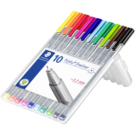 Triplus 334 Fineliner Desktop Set (10pc)