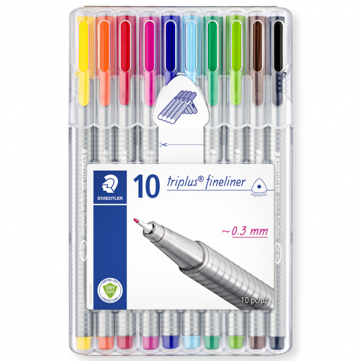 Triplus 334 Fineliner Desktop Set (10pc)