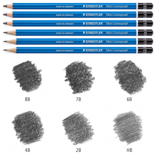 Mars Lumograph 100 Graphite Pencil Tin (6pc)